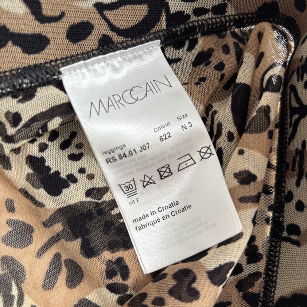 MARC CAIN Leopard Print Sheer Leggings NWOT - Picture 8 of 12